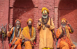 Saints wearing saffron robe