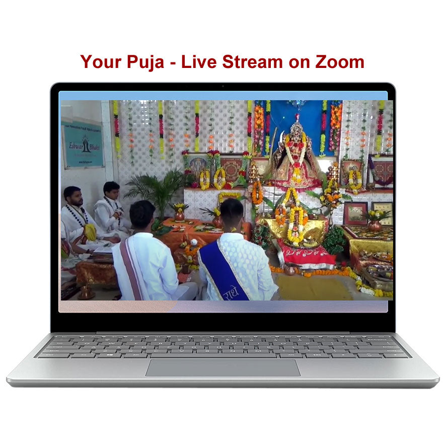 Live stream of your Puja, Havan on Zoom